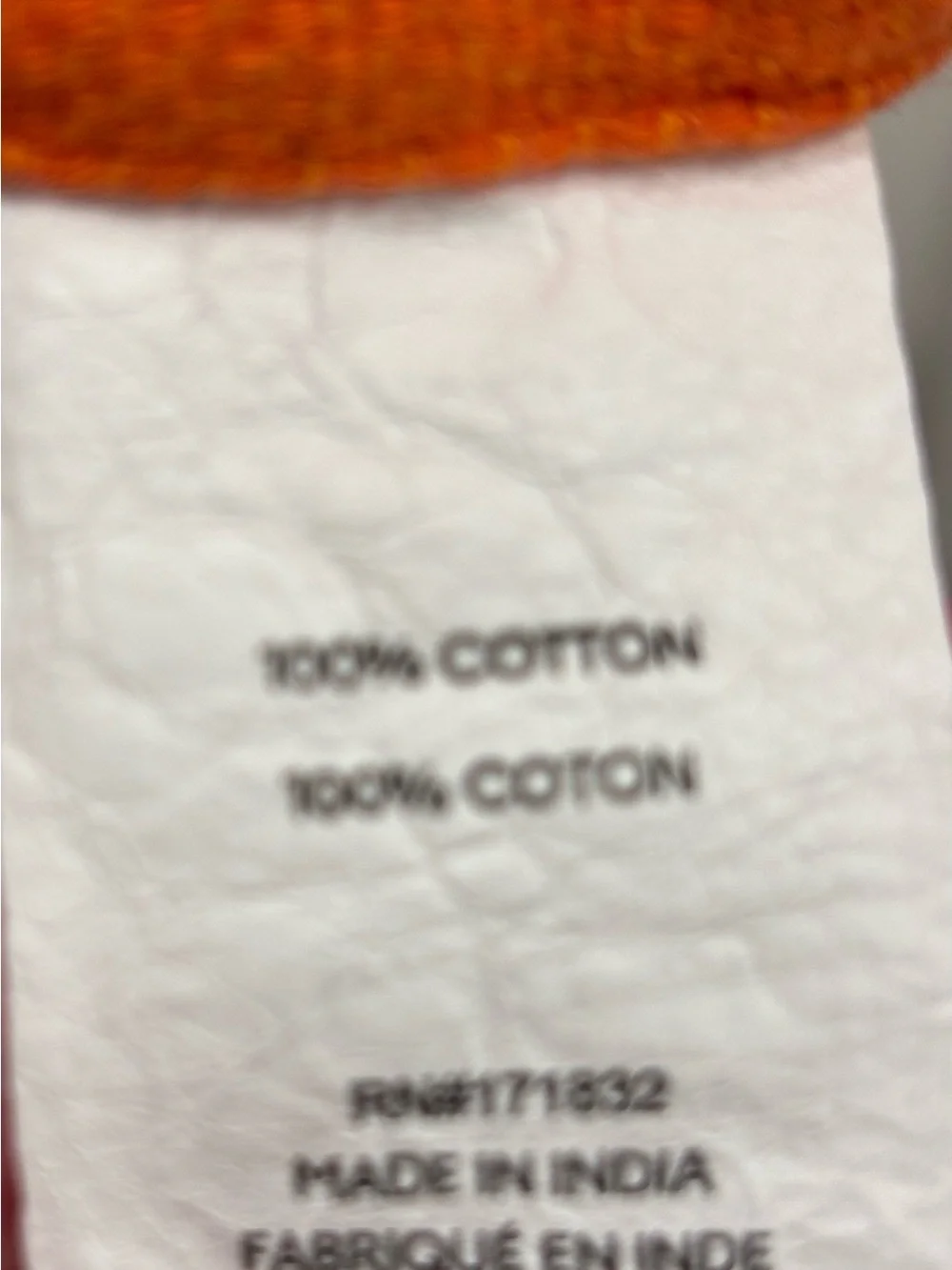 Lacoste Orange Terry Towel with Green Crocodile Logo